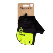 rukavice FORCE FINE černo-fluo XL
