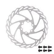 kotouč brzdový FORCE-4 160 mm, 6 děr, stříbrný