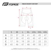 kraťasy FORCE PACE do pasu s vložkou, černé 4XL