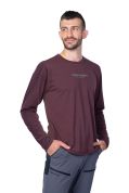 Tričko dlouhý rukáv Hannah BINE L/S red mahogany XL