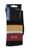 ponožky FORCE STRIPE dlouhé, černé L-XL/42-46