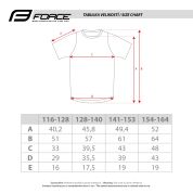 dres FORCE KID MTB CHEERY, černo-oranžový 154-164
