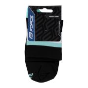 ponožky FORCE STRIPE krátké, černé L-XL/42-46