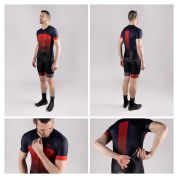 dres F ASCENT UNI kr. rukáv, modro-červený L