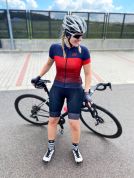 dres F ASCENT UNI kr. rukáv, modro-červený L