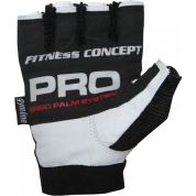 Rukavice Fitness - 1 pár, L - bílo-černé