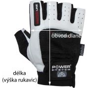 Rukavice Fitness - 1 pár, L - bílo-černé