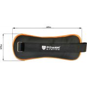 Zátěže na kotník Ankle Weight Ergo - 1 pár, 1 kg - šedo-oranžová Zátěže na kotník Ankle Weight Ergo - 1 pár, 1 kg - šedo-oranžová