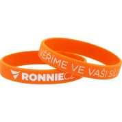 Náramek Ronnie.cz - bílo-oranžový Náramek Ronnie.cz - bílo-oranžový