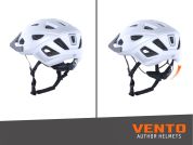 AUTHOR Přilba Vento InMold LED USB 52-55cm (stříbrná/bílá)