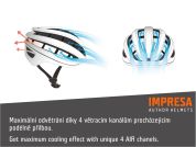 AUTHOR Přilba Impresa Inmold 55-58cm (stříbrná/bílá)