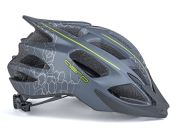 AUTHOR Přilba Aero Inmold X8 52-58cm (162 tm.šedá/žlutá-neonová-matná)