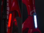 AUTHOR Světlo zad. Stake L 8M USB 30 lm R  (černá/červené-sklo)