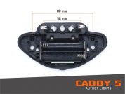 AUTHOR Světlo zad. A-Caddy 5 (černá/červené-sklo) AUTHOR Světlo zad. A-Caddy 5 (černá/červené-sklo)