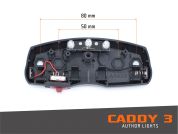 AUTHOR Světlo zad. A-Caddy 3  (černá/červené-sklo)