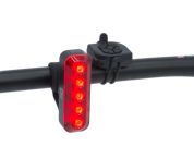 AUTHOR Světlo zad. XYRIUS Brake USB 400 lm  (černá/červené-sklo)