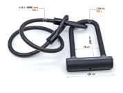 AUTHOR Zámek AUL Cliff ART 150x75mm / d.12x1000mm (černá) AUTHOR Zámek AUL Cliff ART 150x75mm / d.12x1000mm (černá)