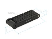 AUTHOR Zámek AUL FlexGuard-8 X9 l.940mm (černá)