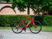 AUTHOR Charisma 55i 2025-26 50 červená/bílá/stříbrná silniční kolo