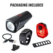 světla SIGMA BUSTER150/NYTE 10, přední+zadní,USB-C