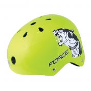 přilba FORCE BMX fluo lesklá S - M