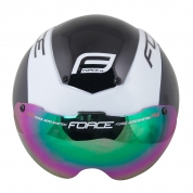 přilba FORCE GLOBE časovkářská černo-bílá S - M