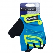 rukavice FORCE SPORT, modrá/fluo XS