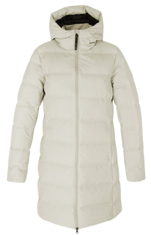 Hannah Gaia light gray péřový kabát