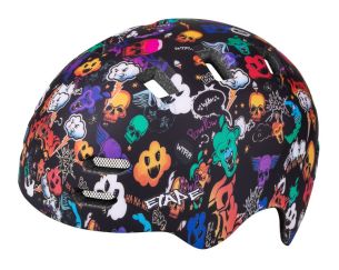 Etape – dětská cyklistická přilba BUDDY, černá/grafika mat