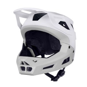 přilba FORCE DROP downhill, bílo-šedá L-XL