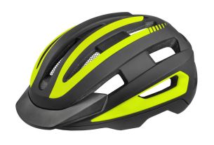 Etape – cyklistická přilba TAKE-OFF, černá/žlutá fluo mat