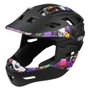 Etape – dětská cyklistická sjezdová přilba SCUDO, černá/grafika mat