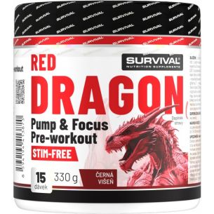 Red Dragon Pump & Focus Pre-workout - 330 g, černá višeň