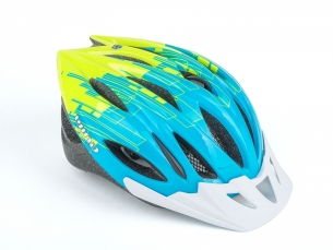 AUTHOR Přilba Wind inmold 53-58cm 171 modrá/žlutá-neonová