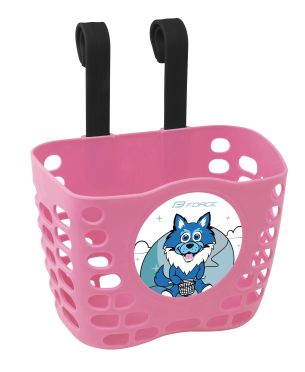 koš na řídítka dětský růžový
