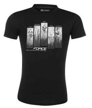 triko FORCE WORLD krátký rukáv černé