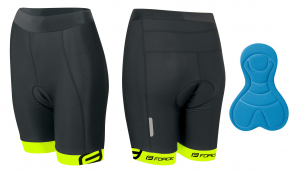 kraťasy Force KID do pasu s vložkou črno fluo