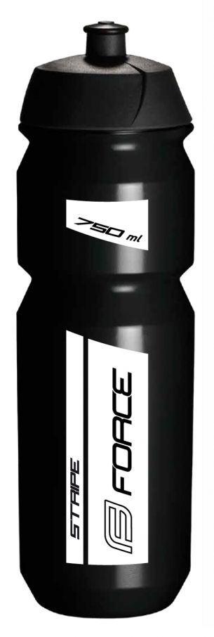 láhev FORCE STRIPE 0,75 l, černo-bílá