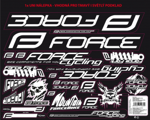 nálepky FORCE MAD na rám, 37x27cm UV lak