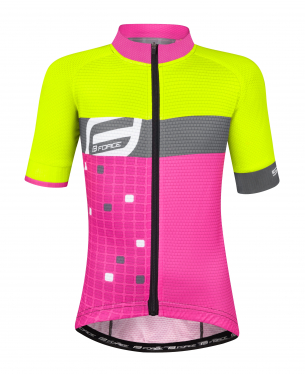 dres dětský Force SQUARE fluo-růžový