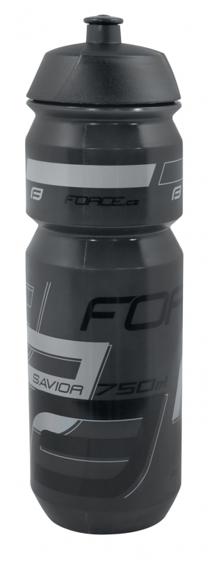 láhev FORCE SAVIOR 0,75 l,transparentní černá-šedá