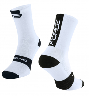 ponožky FORCE LONG PRO bílo-černé