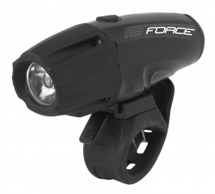 světlo přední FORCE SHARK 700LM USB, černé