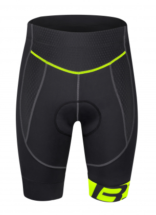 kraťasy FORCE B30 do pasu s vložkou černo fluo