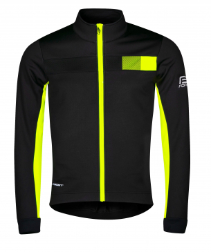 bunda FORCE FROST softshell pánská černo-fluo