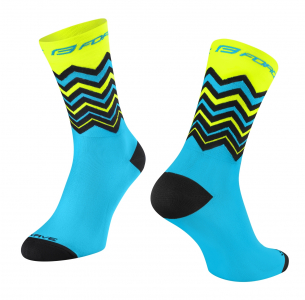 ponožky FORCE WAVE fluo-modré