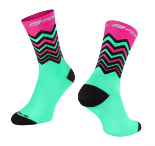 ponožky FORCE WAVE růžovo-zelené