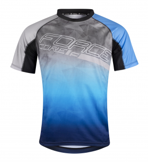 dres FORCE MTB CORE šedo modrý