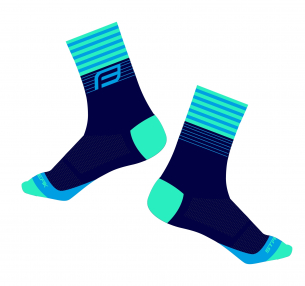 ponožky FORCE STREAK, modro-tyrkysové L-XL/42-46