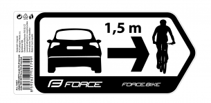 nálepka FORCE SAFETY na auto 184 x 84 mm černá